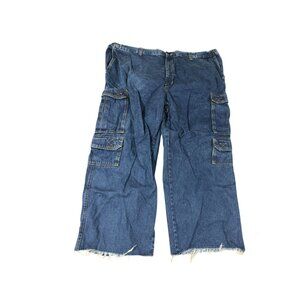 Liberty Big 50x38 Cargo Jeans Raw Hem Denim